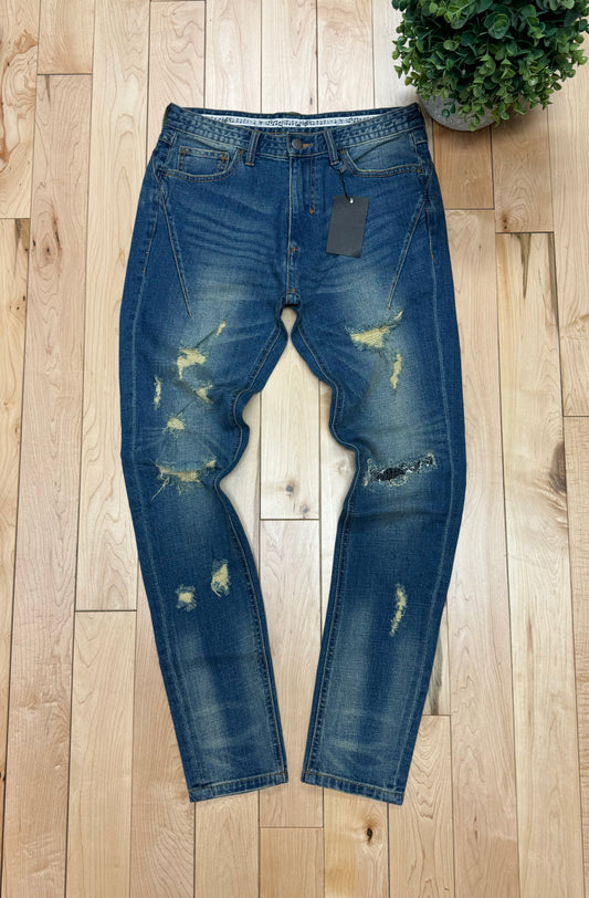 Number (N)ine Washed Blue Distressed Denim