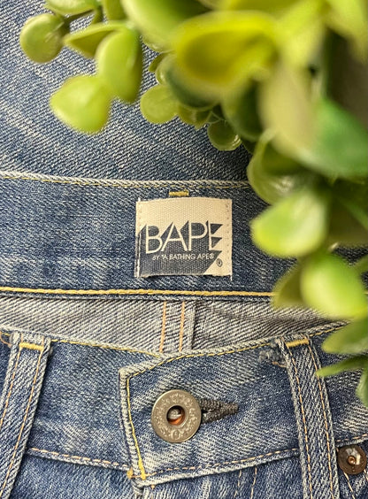 Bape Hand Painted Back Logo Denim