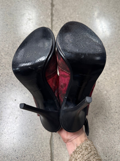 Balenciaga ‘Crinkled Snakeskin’ Sling-Back Heels