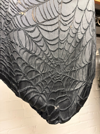 AW2007 Maison Martin Margiela Black Silk ‘Spiderweb’ Cocoon Top