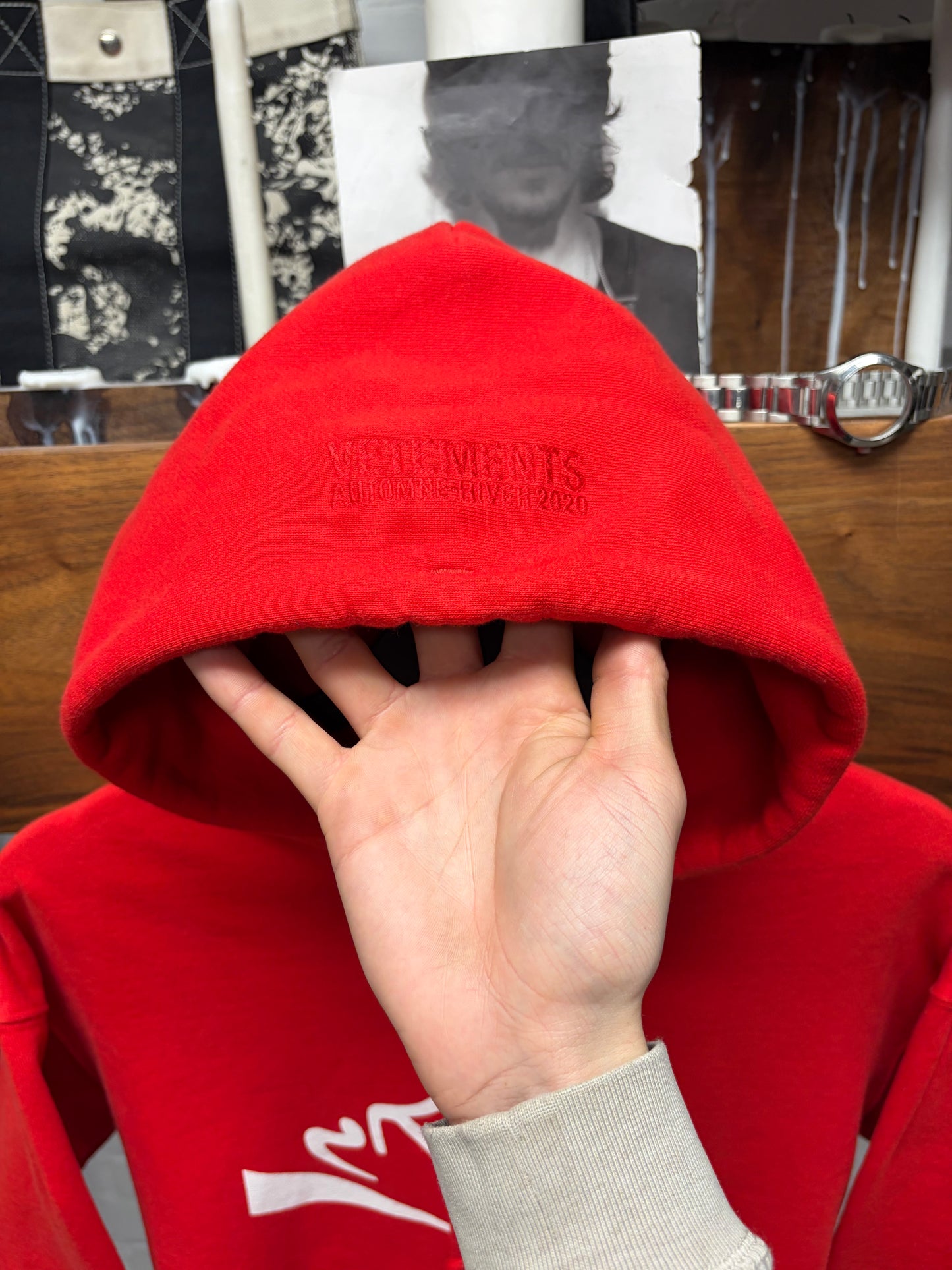 AW2020 Vetements ‘Coke’ Arabic Logo Red Pullover Hoodie