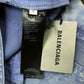 AW2023 Balenciaga ‘Thrashed’ Overdyed Blue Moleskin Denim