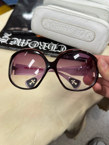 Chrome Hearts ‘Sweet Young Thang’ Pink/Silver Oval Sunglasses