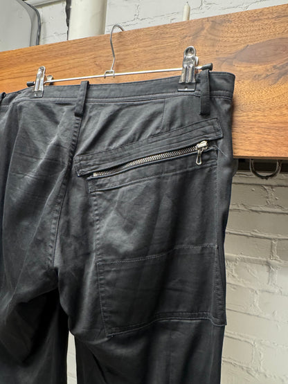 AW2009 Julius ‘Zip-Pocket’ Black Cotton/Satin Slim Cut Pants