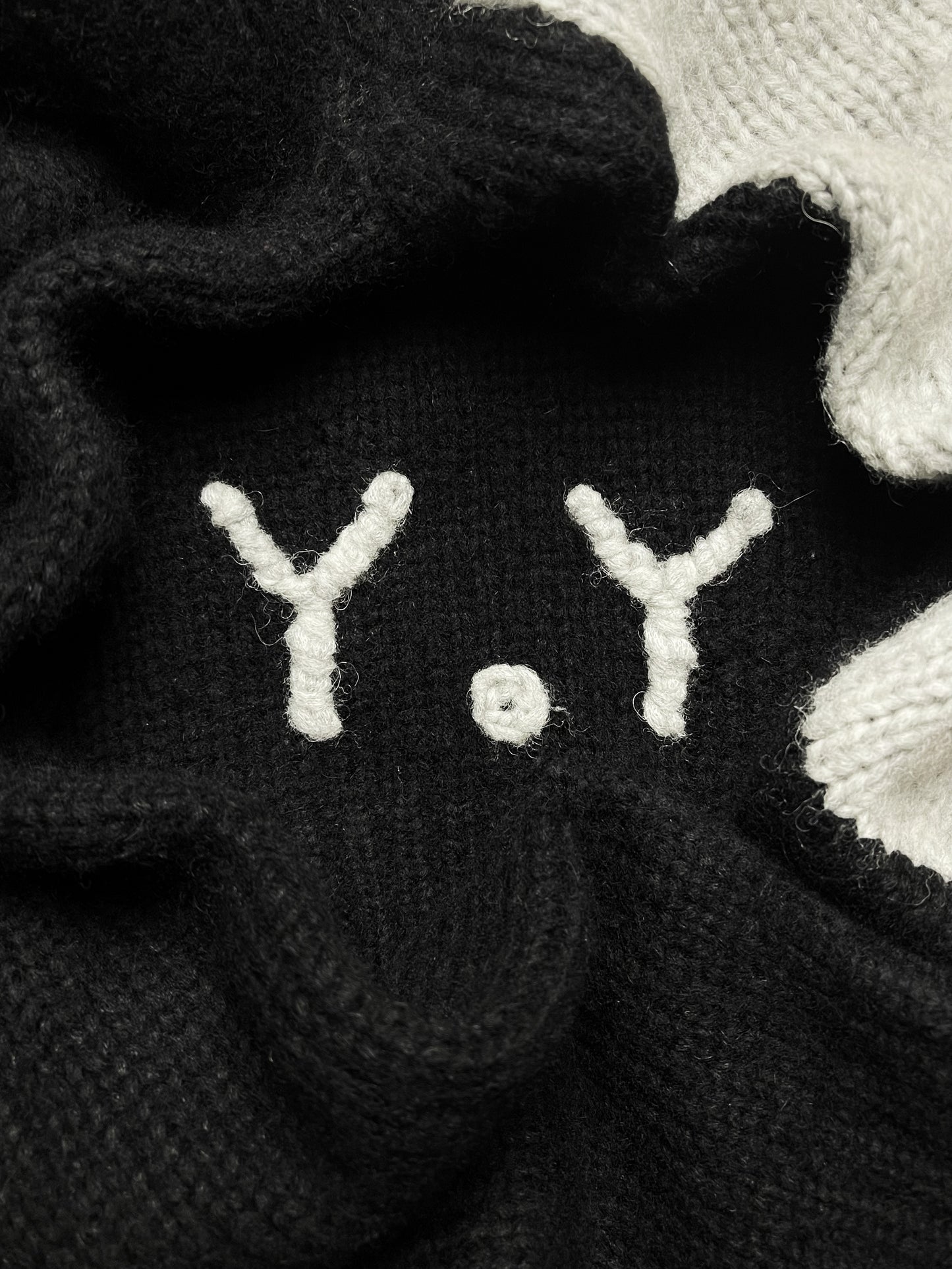 Autumn Winter 2012 Yohji Yamamoto ‘69’ Graphic Wool Knit Sweater.