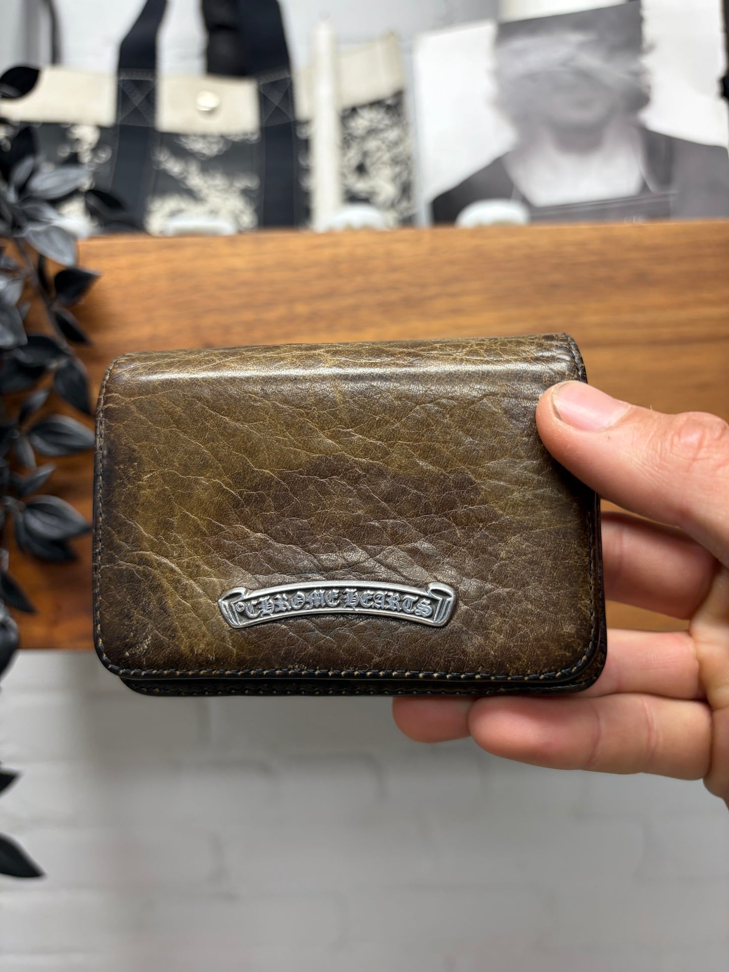 Chrome Hearts Camouflage Leather Top Flap Cardholder Wallet