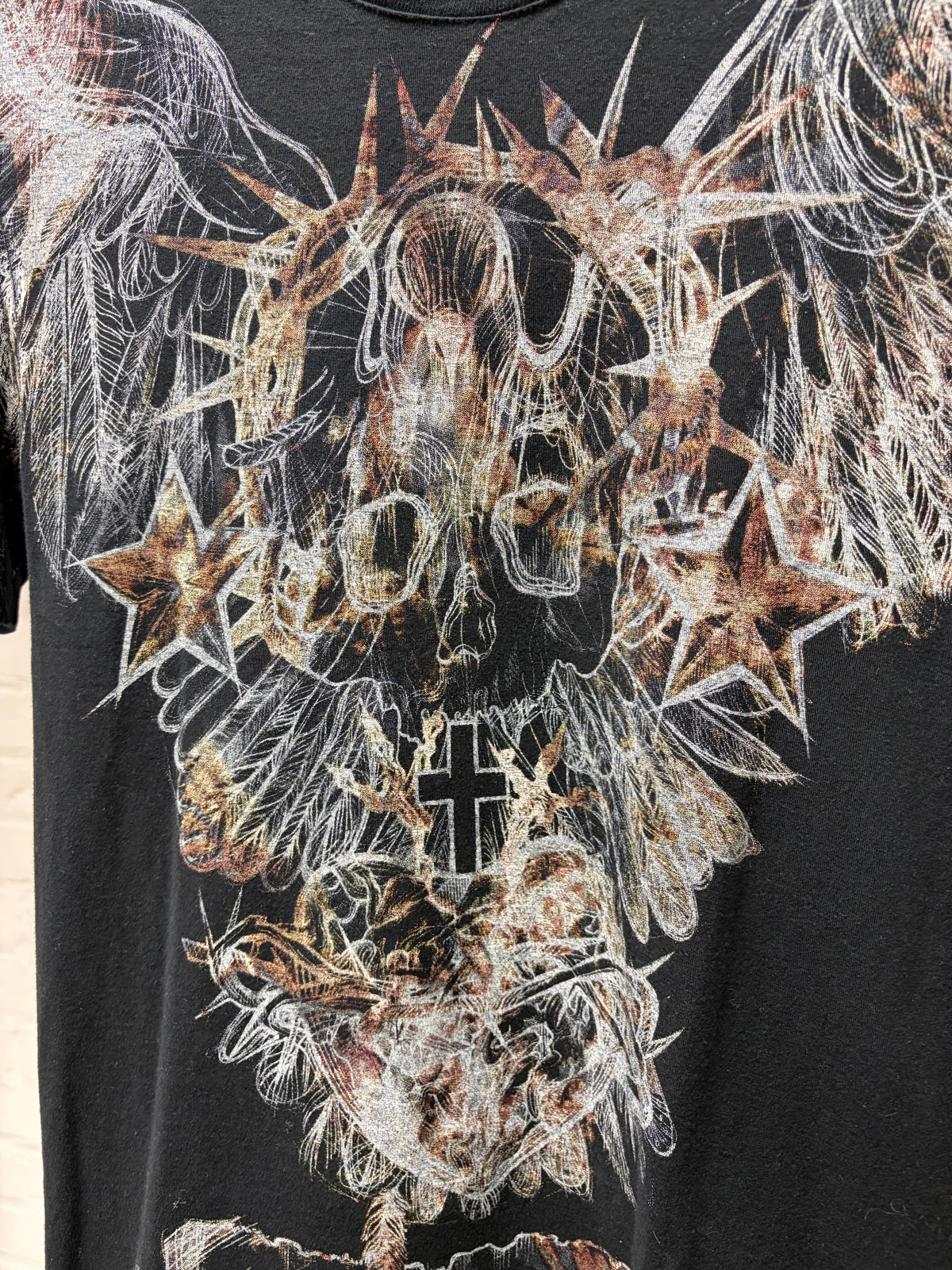 Givenchy By Ricardo Tisci ‘Skull n Star’ Black Stacked Graphic T-Shirt