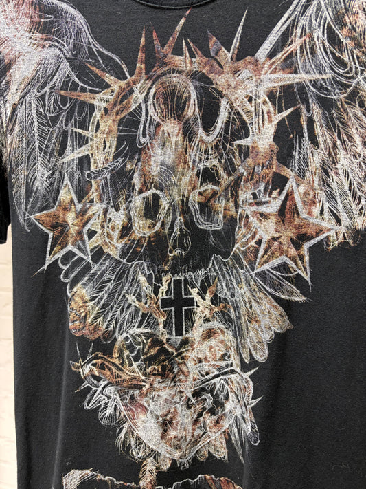 Givenchy By Ricardo Tisci ‘Skull n Star’ Black Stacked Graphic T-Shirt