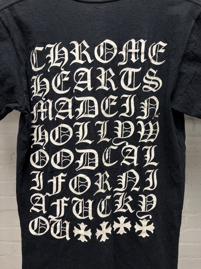 Chrome Hearts Chrome Hearts ‘Eye Chart’ Black Graphic T-Shirt