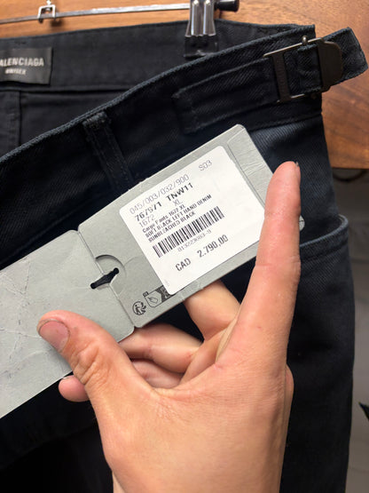 AW2024 Balenciaga ‘Heavyweight Carpenter’ Over-Washed Blue Wide Leg Denim