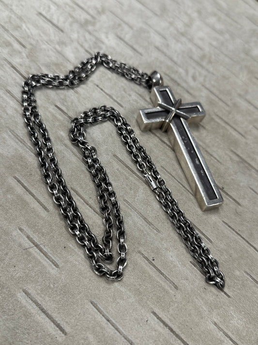 Chrome Hearts 40 Inch XL Length ‘Paper Chain’ 925 Silver Necklace
