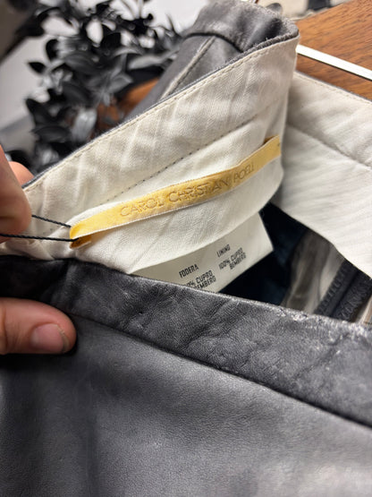 AW2001 Carol Christian Poell Horse Leather Object Dyed Slim/Straight Cut Trousers