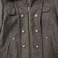 PPFM Fur Trim Napoleon Brown Wool Zip Coat