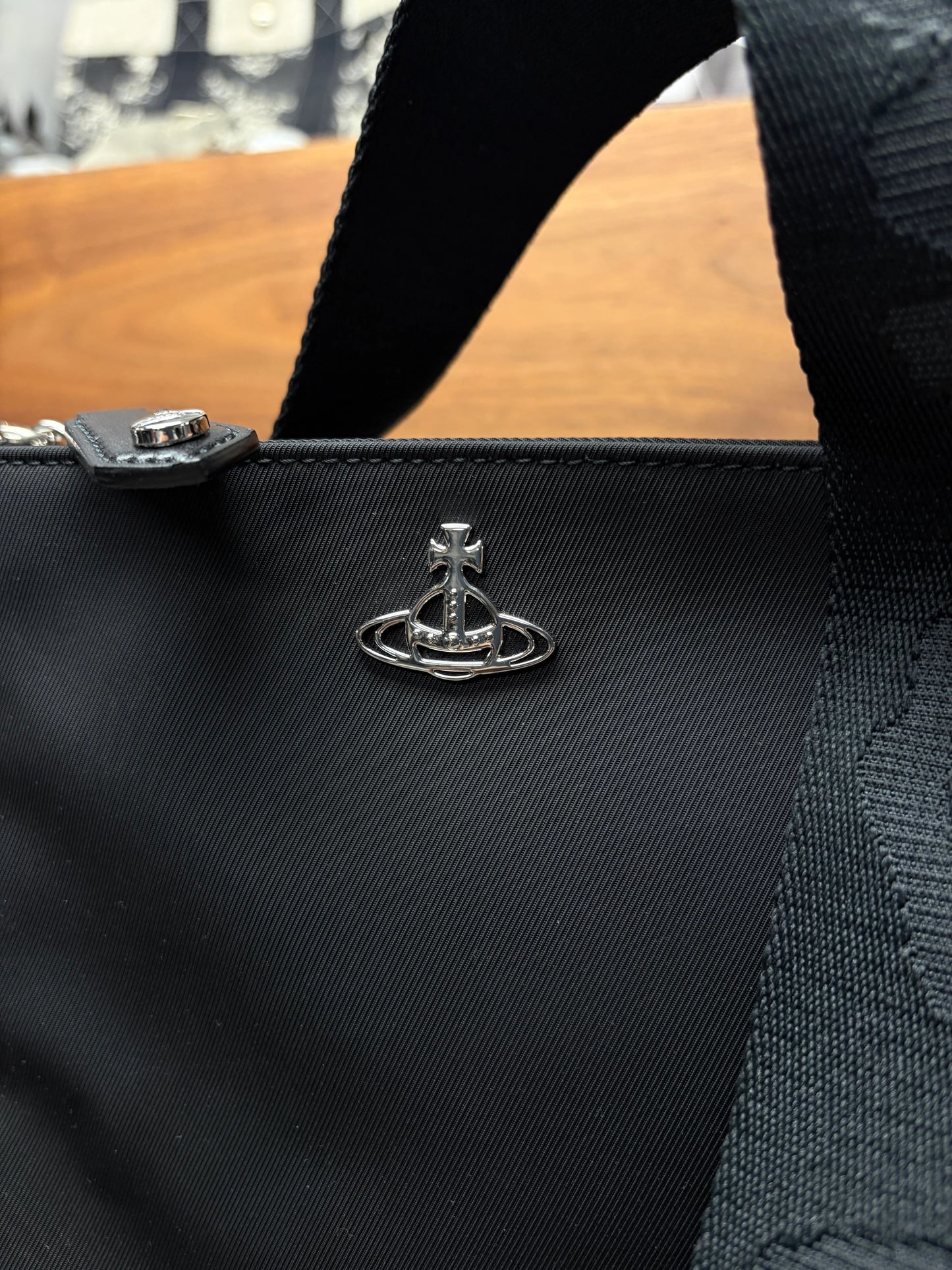 Vivienne Westwood ‘Orb Logo’ Black Nylon Crossbody Bag