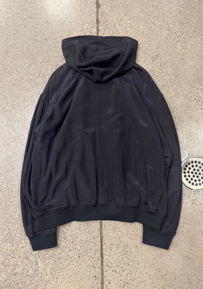 Haider Ackermann Silk Panelled Zip Up Hoodie