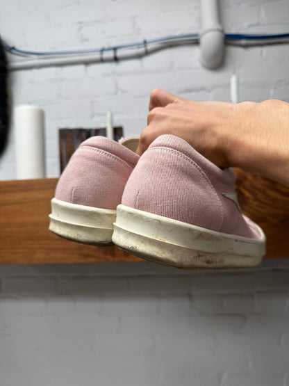SS2023 Rick Owens Pink Canvas ‘Vans’ High Top Sneakers