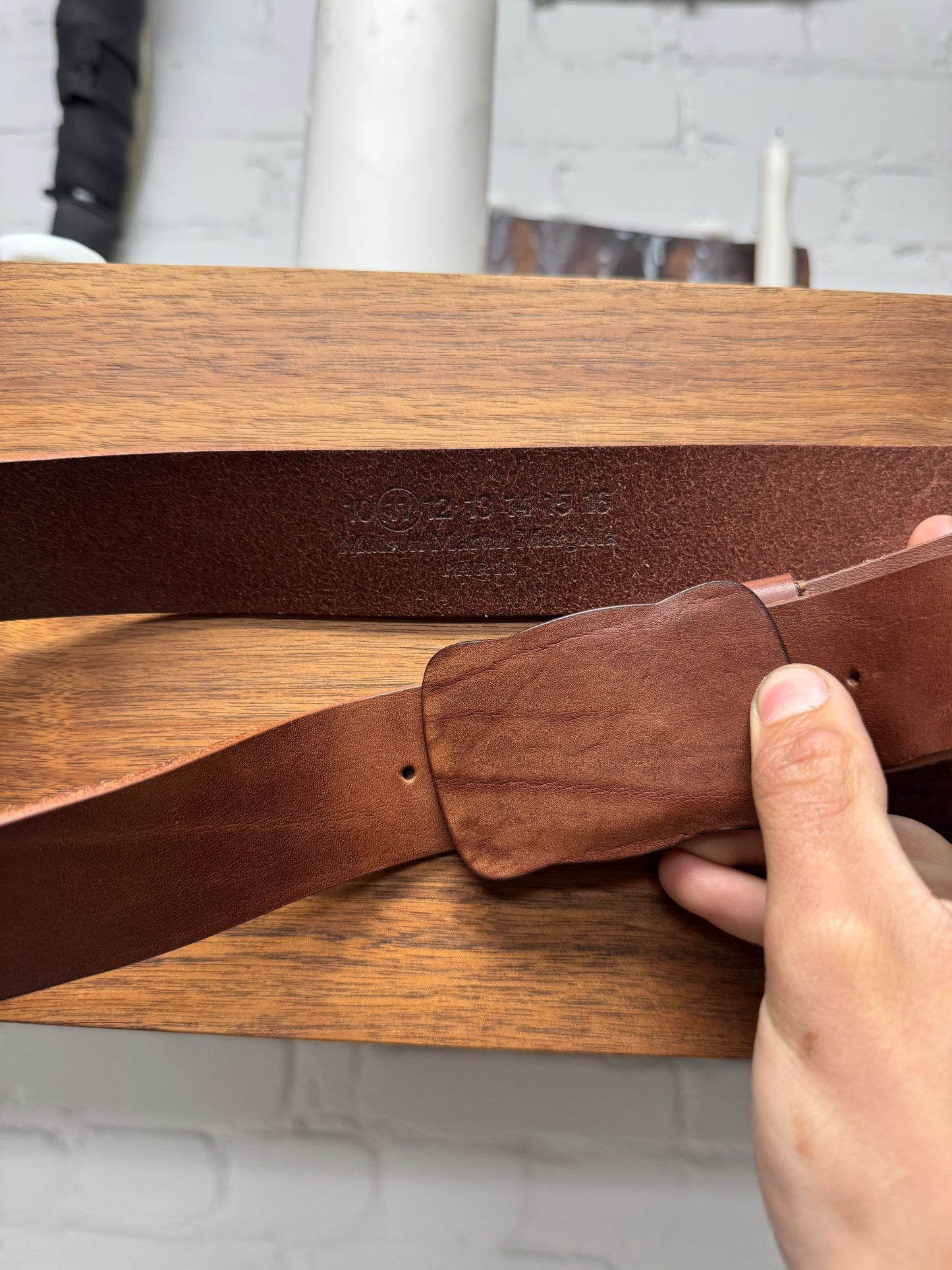 Maison Martin Margiela ‘Faceless’ Brown Leather Belt