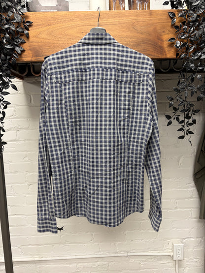 Veronique Branquinho Tartan Plaid White/Blue Button Up Shirt
