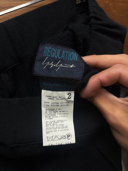 Yohji Yamamoto ‘Y’s Regulation’ Black Cotton Sarousel Drop Crotch Shorts