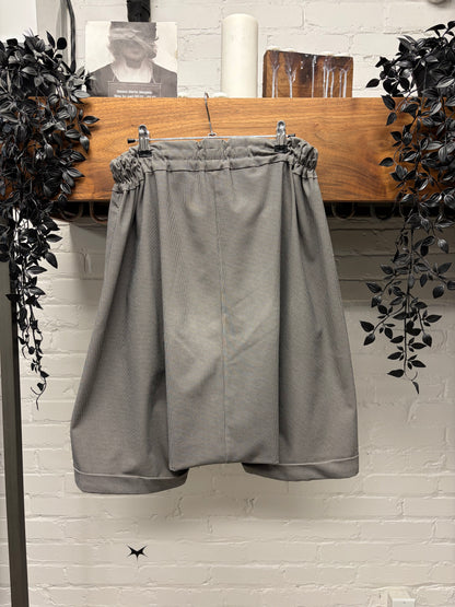 Yohji Yamamoto Dust Brown ‘Y’s’ Drop Crotch Pod Shorts