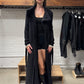 Rick Owens ‘Lilies’ Deep Black Floor Length Bathrobe Coat
