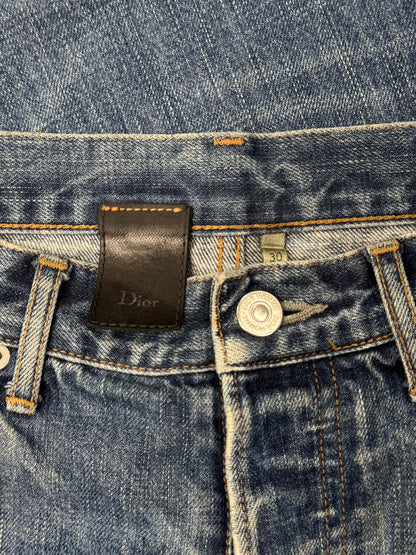 Dior Homme Distressed Blue Skinny Jeans