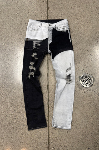SAMPLE Rick Owens ‘Torrence Cut’ Waxed White Denim