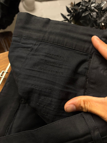 Rick Owens 3/4 Length Lightweight Black Straight Leg Pants
