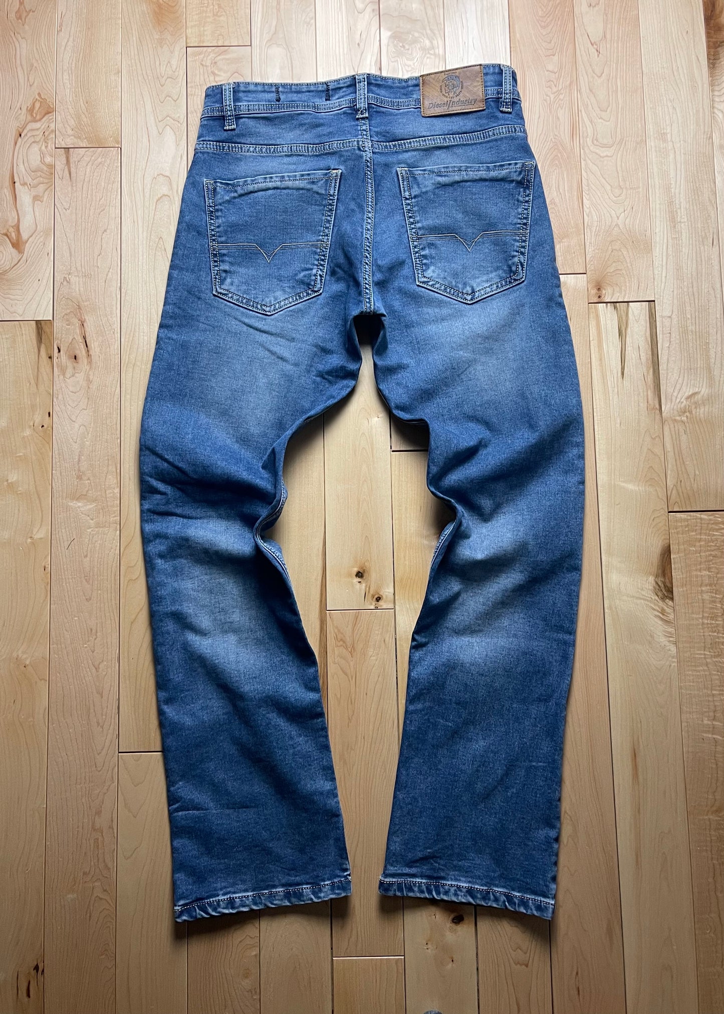 Diesel Washed Blue Slim Bootcut Denim