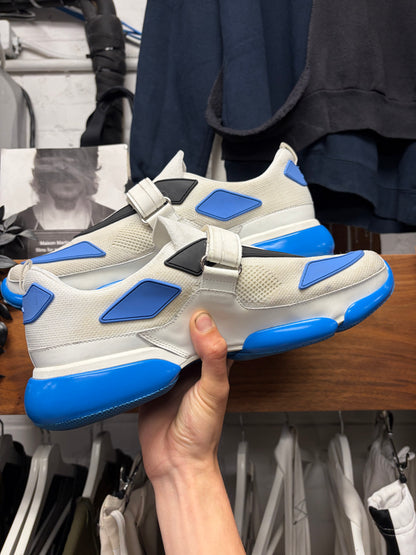 Prada ‘Cloudburst’ Blue/White Low Top Sneakers