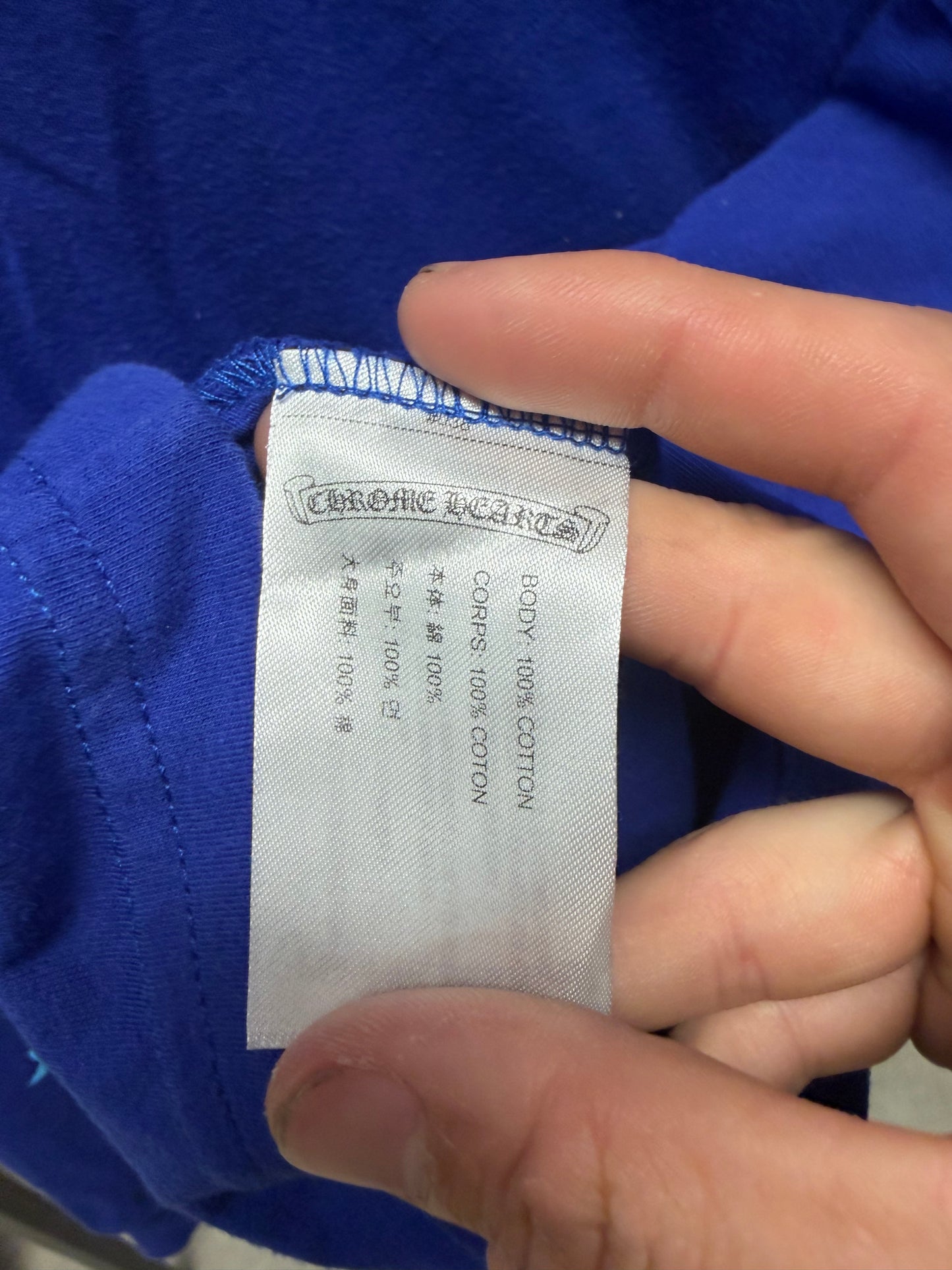 Chrome Hearts ‘Star Logo’ Blue CH Long Sleeve Shirt