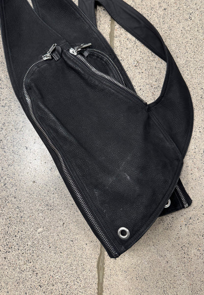 SS2024 Rick Owens ‘Lido’ Leather Bauhaus Cargo Vest
