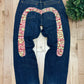 2000s Evisu ‘Pink Brick’ Raw Blue Selvedge Denim