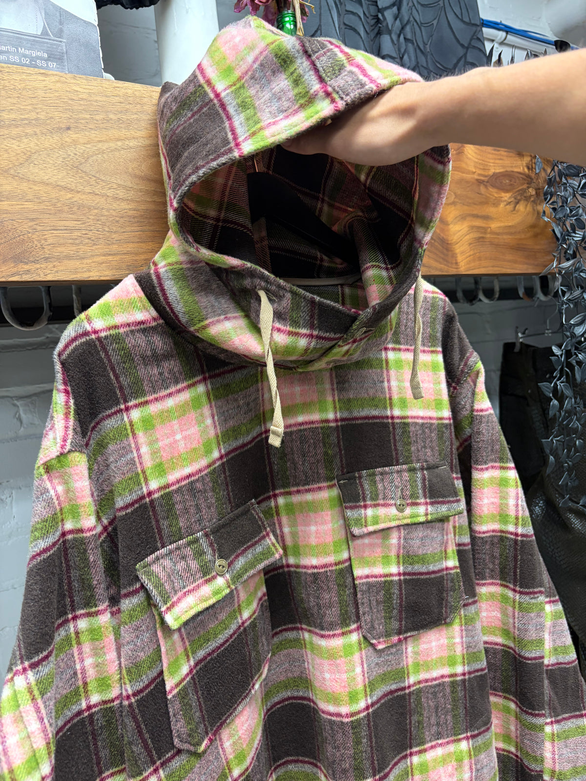 Engineered Garments Military ‘Anorak’ Plaid Patterned Wool Field Jacket