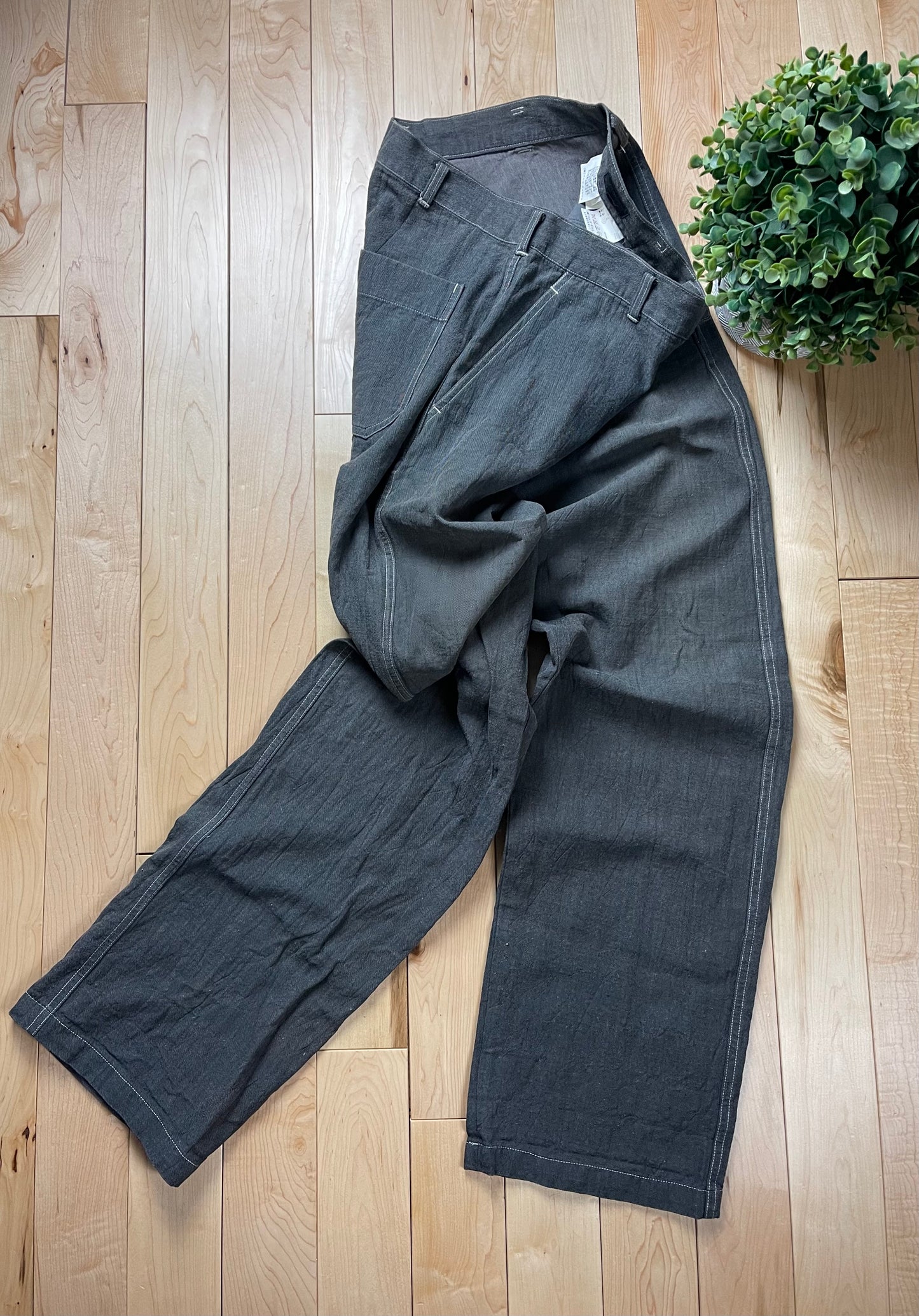 1999 Comme Des Garcons Homme Wide Leg Work Denim