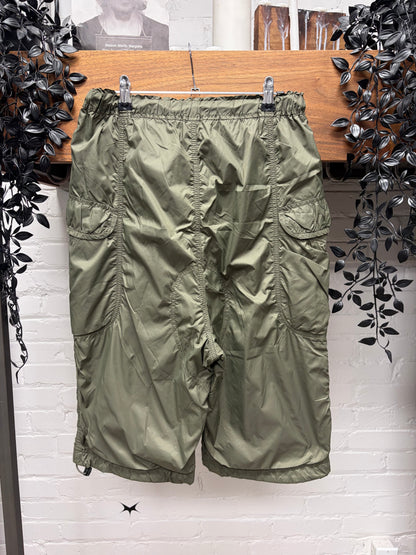 Yohji Yamamoto Y’s for Living’ Green Parachute Cargo Shorts