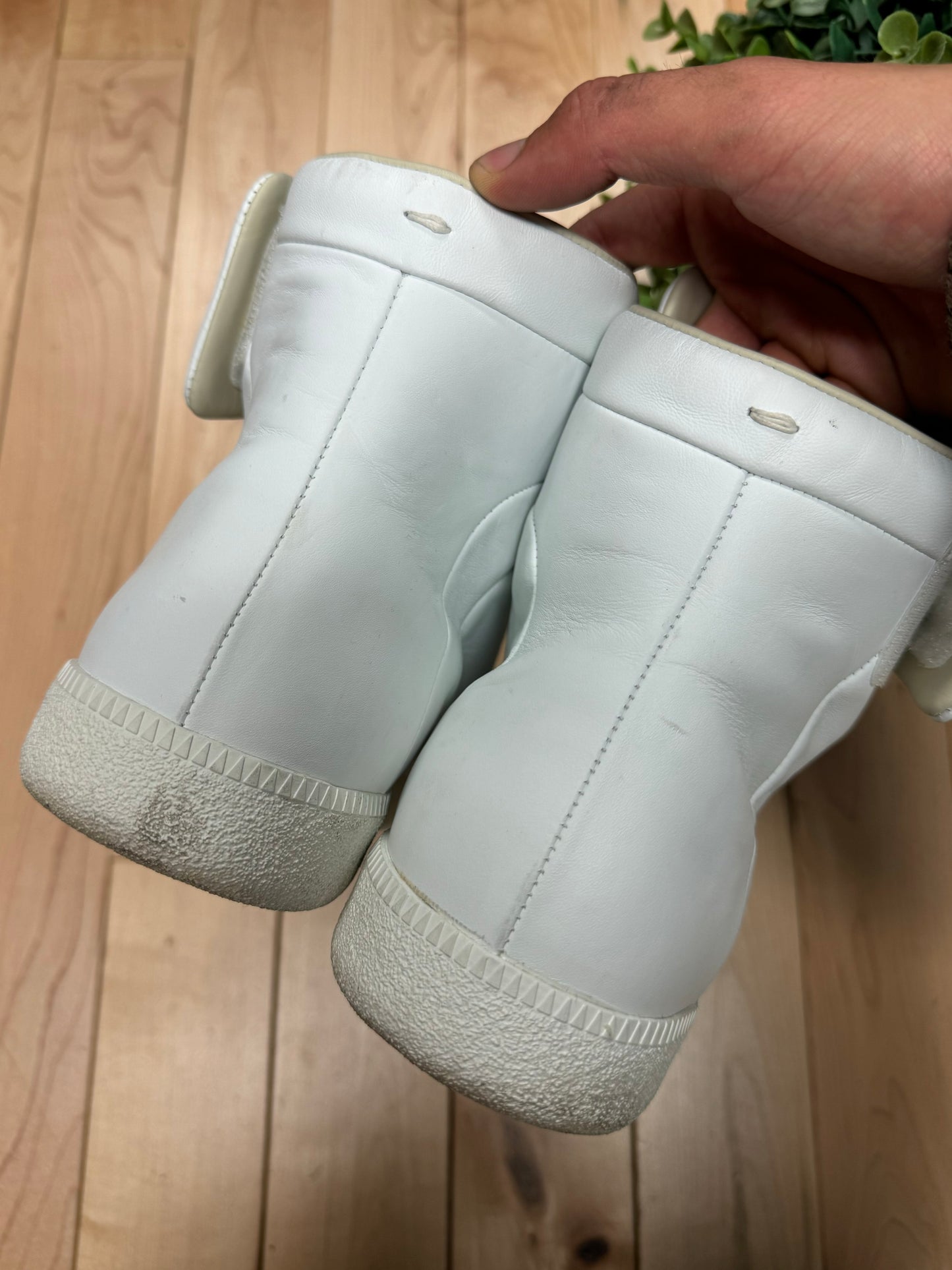 Maison Margiela ‘Future’ White Leather High Top Sneakers