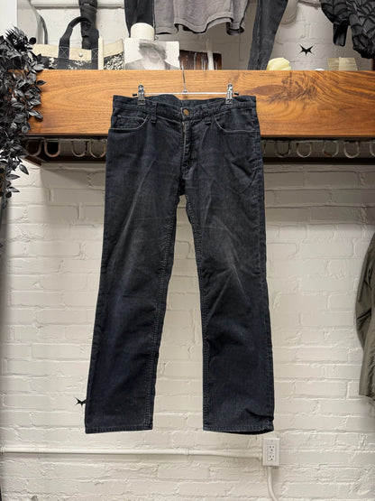AW2004 Number (N)ine ‘Give Peace a Chance’ Black Corduroy Skinny Jeans