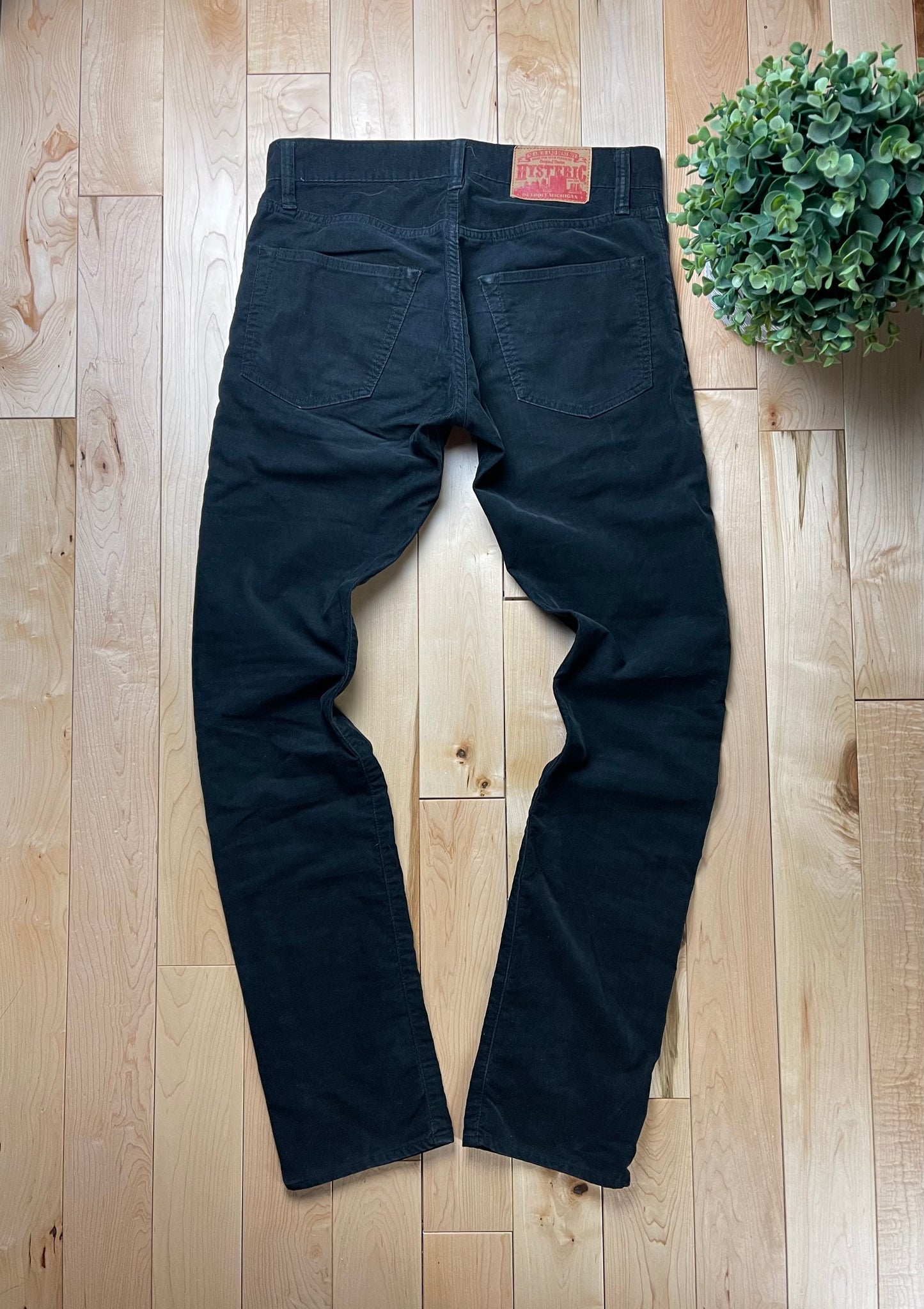 Hysteric Glamour Black Corduroy Slim Cut Denim