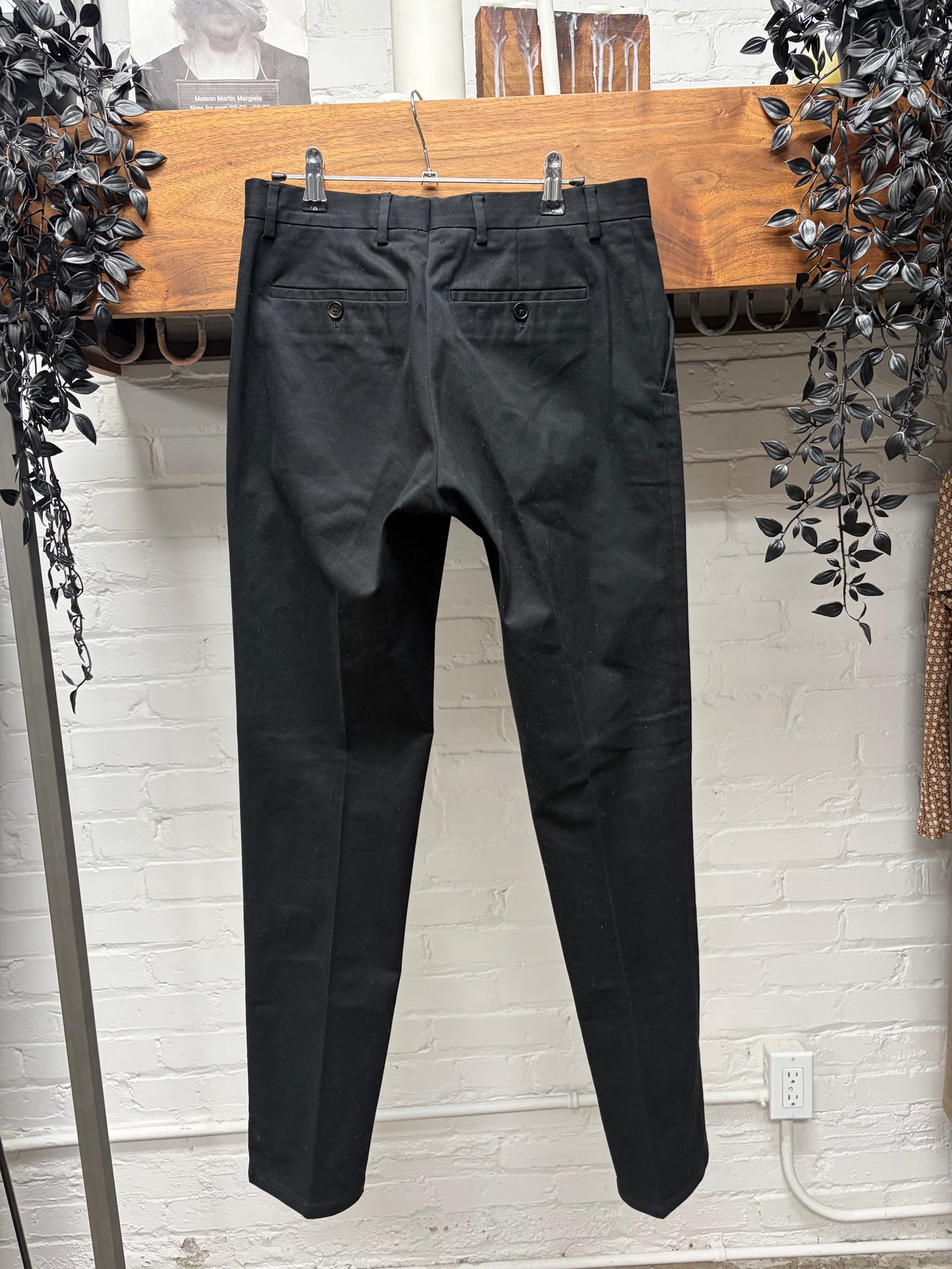 SS2015 Maison Margiela Pleated Black Slim Cut Pants