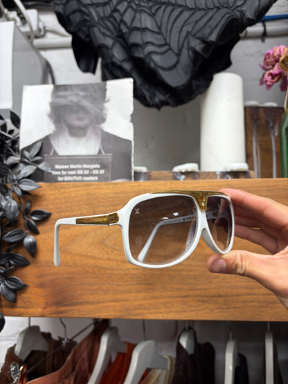 2008 Louis Vuitton ‘Evidence’ Gold/White Aviator Sunglasses