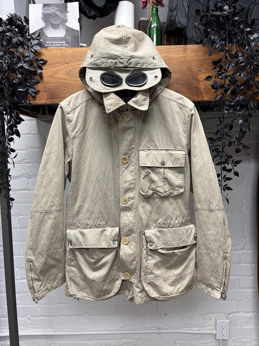 C.P. Company ‘Mille Miglia’ Tan Goggle Lens Hooded Jacket