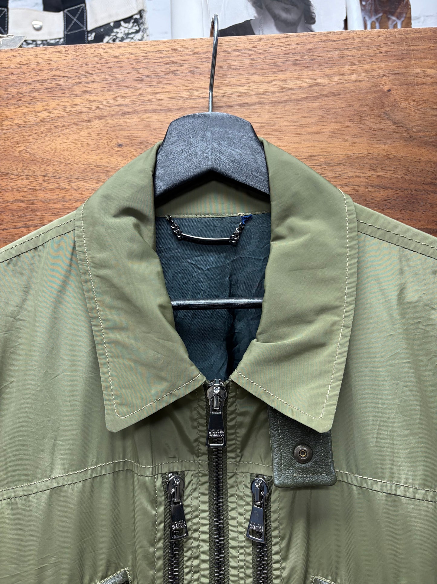 2000s Dolce & Gabbana Mainline Military Green Nylon Cargo Jacket