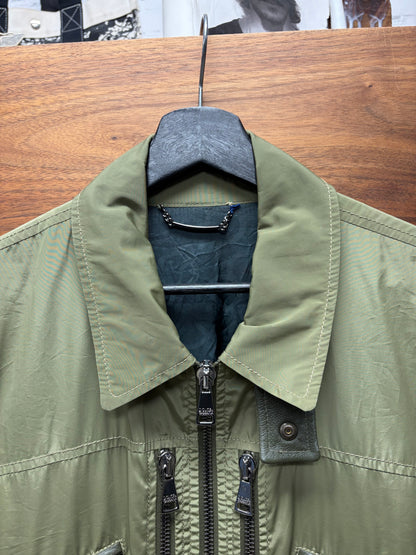 2000s Dolce & Gabbana Mainline Military Green Nylon Cargo Jacket