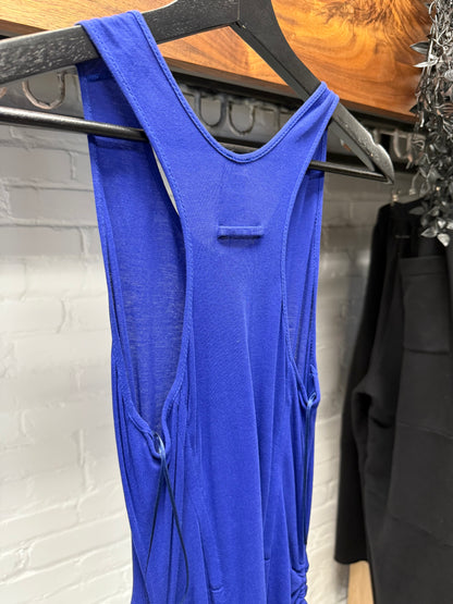 Vintage Jean Paul Gaultier ‘Soleil’ Ruched Blue Drawstring Dress