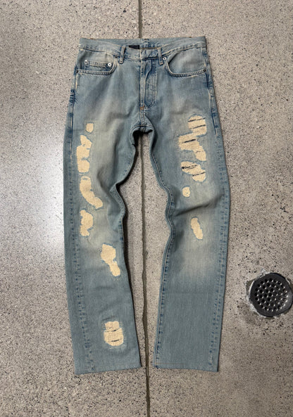 SS2006 Dior Homme by Hedi Slimane ‘Crash’ Distressed Blue Denim