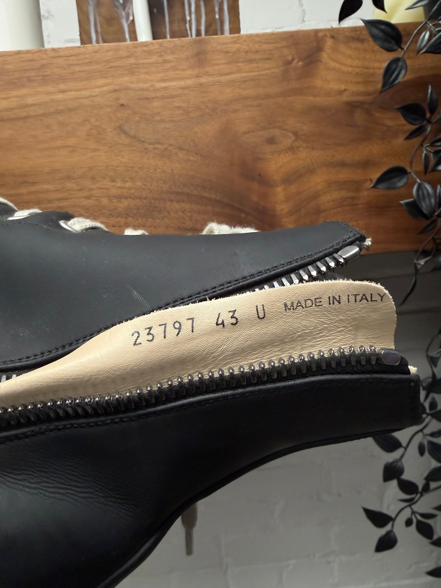 Rick Owens Dark Grey/Milk ‘Ramones’ High Top Sneakers