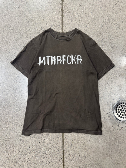 SS2004 Number (N)ine ‘Motherfucker’ Distressed Brown T-Shirt’
