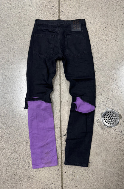 SS2020 Raf Simons ‘Double Layer’ Black/Purple Denim