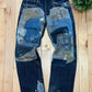 1/1 pair of Kapital ‘Okinawa’ Patchwork Blue Wide Cut Denim